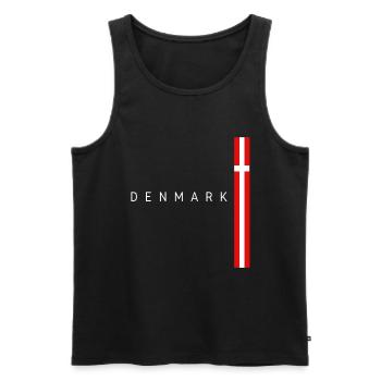 Flag of Denmark, Danish pride - Men's Premium Organic Tank Top - black - Front - Michal (187cm)