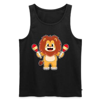 Leo Musician Rattle Music - Men's Premium Organic Tank Top - black - Front - AI Model Male 178 light (178cm)