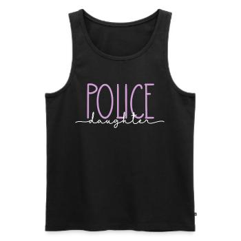 Policier Fille Fière Cadeau Mignon - Débardeur bio Premium Homme - noir - Devant - Michal (187cm)