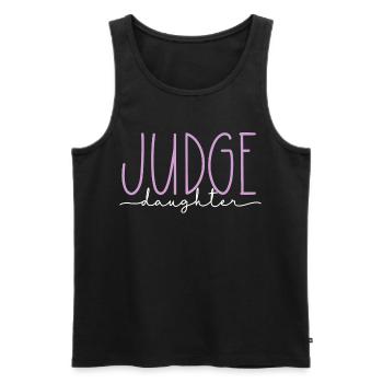 Richter stolze Tochter süßes Geschenk - Männer Premium Bio Tank Top - Schwarz - Vorne - Michal (187cm)