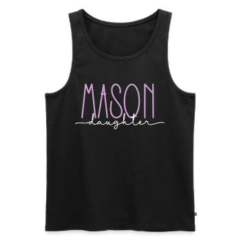 Maurer stolze Tochter süßes Geschenk - Männer Premium Bio Tank Top - Schwarz - Vorne - Michal (187cm)