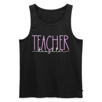 Enseignant Fille Fière Mignon Cadeau - Débardeur bio Premium Homme - noir - Devant - Michal (187cm)