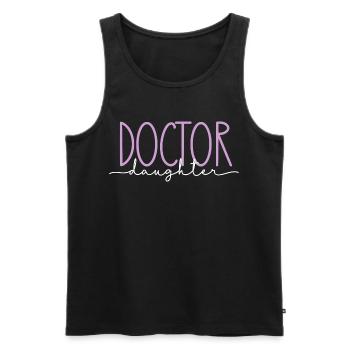 Doktor stolze Tochter süßes Geschenk - Männer Premium Bio Tank Top - Schwarz - Vorne - Michal (187cm)