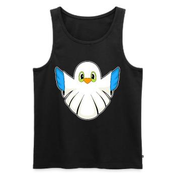 Bird Halloween Ghost - Men's Premium Organic Tank Top - black - Front - Michal (187cm)