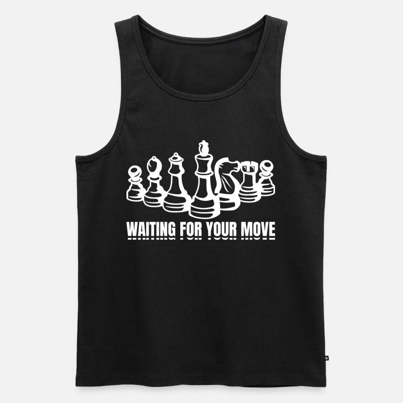 Warte auf Deinen Zug - Männer Premium Bio Tank Top - Schwarz