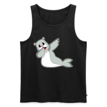 Seal Hip Hop Dance - Men's Premium Organic Tank Top - black - Front - AI Model Male 178 light (178cm)