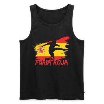 Spanien Fußball - Männer Premium Bio Tank Top - Schwarz - Vorne - Michal (187cm)