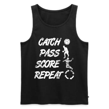 Motivation des joueurs de handball - Débardeur bio Premium Homme - noir - Devant - Michal (187cm)