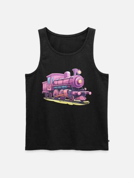 Locomotive Comic Look - Men's Premium Organic Tank Top - black