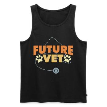 Zukünftiger Tierarzt - Männer Premium Bio Tank Top - Schwarz - Vorne - Michal (187cm)