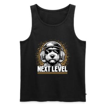Goldendoodle Hip Hop Dog Next Level Gift - Men's Premium Organic Tank Top - black - Front - Michal (187cm)