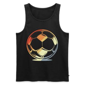 Fußball im Retro Stil - Männer Premium Bio Tank Top - Schwarz - Vorne - AI Model Male 178 light (178cm)