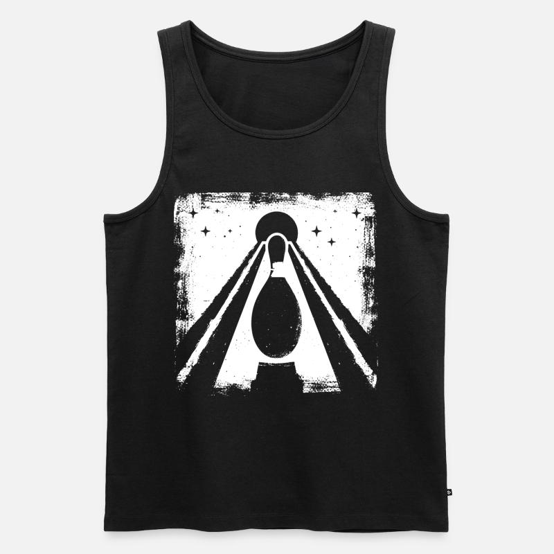 Graphique de quilles de bowling - Débardeur bio Premium Homme - noir