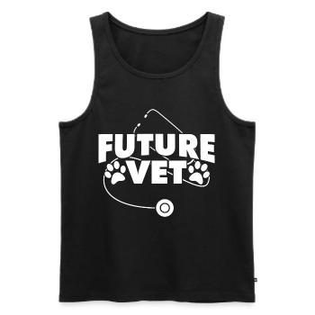 Veterinary student - Men's Premium Organic Tank Top - black - Front - AI Model Male 178 light (178cm)