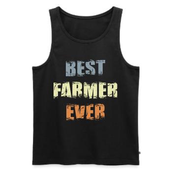 Bester Landwirt aller Zeiten - Männer Premium Bio Tank Top - Schwarz - Vorne - AI Model Male 178 light (178cm)