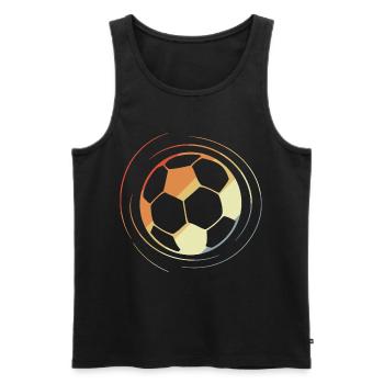 Football Drawing Retro Style - Men's Premium Organic Tank Top - black - Front - Michal (187cm)