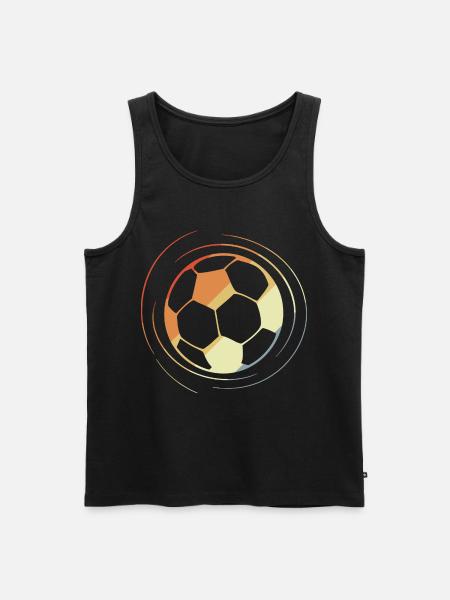 Football Drawing Retro Style - Men's Premium Organic Tank Top - black