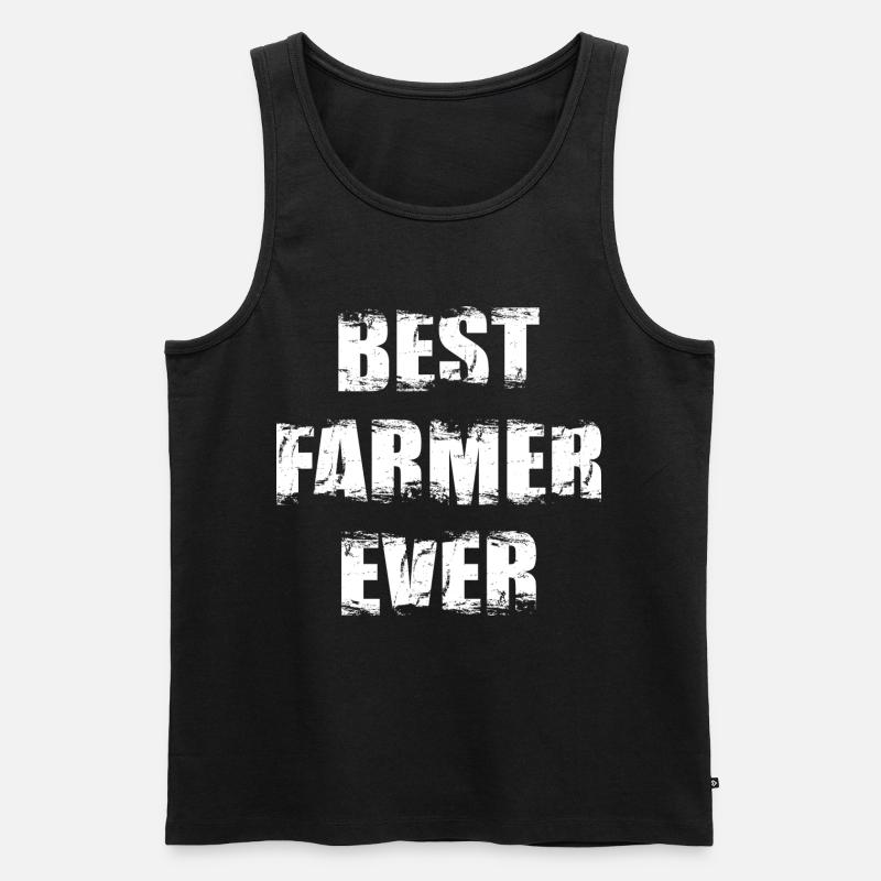 Best Farmer Ever - Männer Premium Bio Tank Top - Schwarz