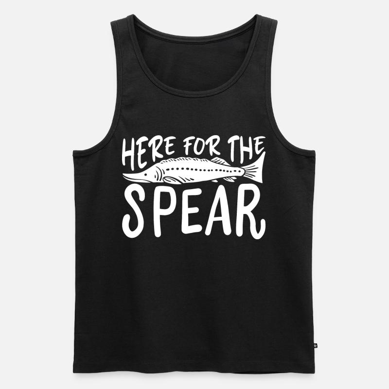 Here for the spear - Men's Premium Organic Tank Top - black
