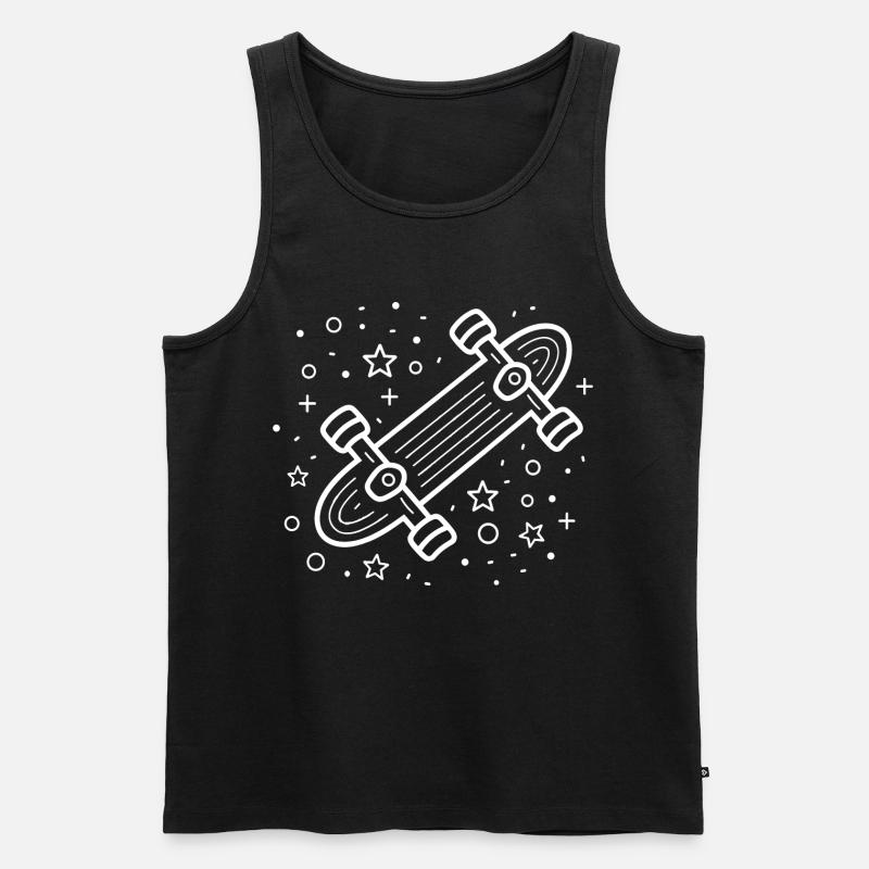Skateboarding Comic - Männer Premium Bio Tank Top - Schwarz