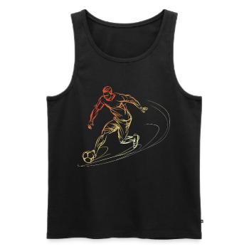 Soccer Player Sketch Vintage - Men's Premium Organic Tank Top - black - Front - Michal (187cm)