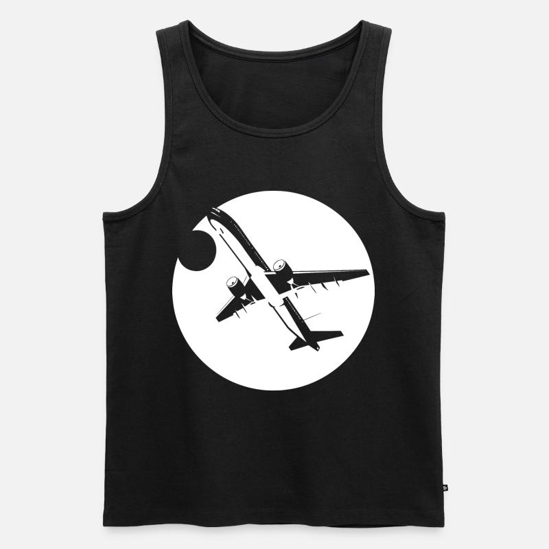 Dessin d’aviateur - Débardeur bio Premium Homme - noir