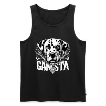 Dalmatien Gangsta Gangster Chien Cadeau - Débardeur bio Premium Homme - noir - Devant - Michal (187cm)