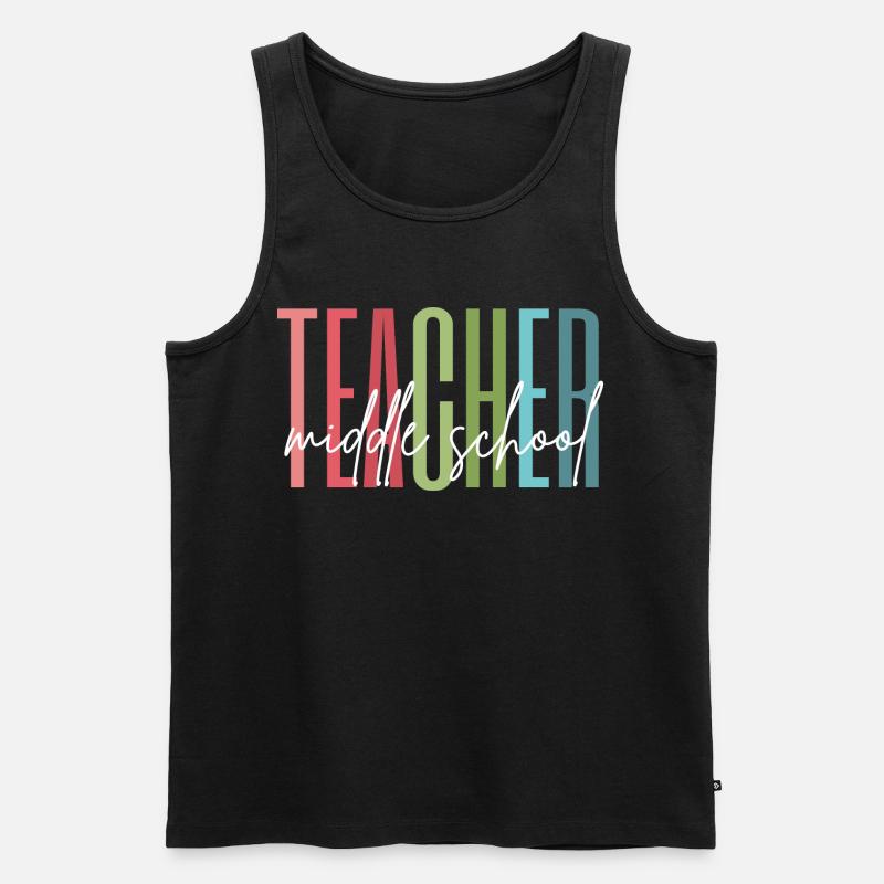 Middle School Teacher Geschenk - Männer Premium Bio Tank Top - Schwarz