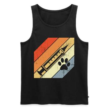 Retro Spritze - Männer Premium Bio Tank Top - Schwarz - Vorne - AI Model Male 178 light (178cm)
