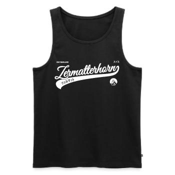 ZERMATTERHORN - Männer Premium Bio Tank Top - Schwarz - Vorne - Michal (187cm)