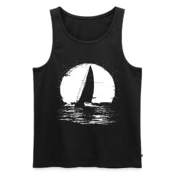 Segelboot - Männer Premium Bio Tank Top - Schwarz - Vorne - AI Model Male 178 light (178cm)