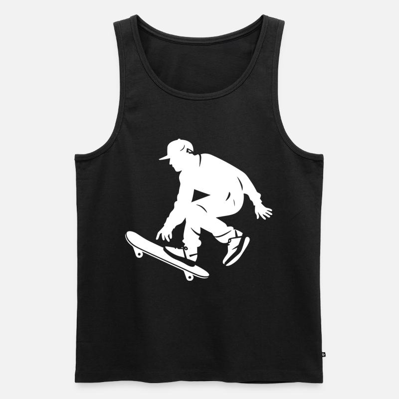 Skateboarding Junge - Männer Premium Bio Tank Top - Schwarz