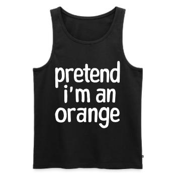 Lustiges Orangenfrucht Geschenk - Männer Premium Bio Tank Top - Schwarz - Vorne - Michal (187cm)