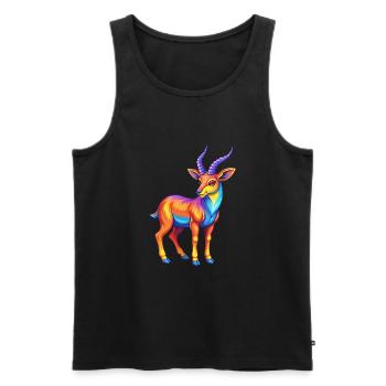 Antilope Bunte Kawaii Cartoon Figur Clipart - Männer Premium Bio Tank Top - Schwarz - Vorne - Michal (187cm)