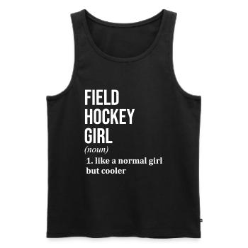 Field Hockey Field Hockey Field Hockey - Men's Premium Organic Tank Top - black - Front - AI Model Male 178 light (178cm)