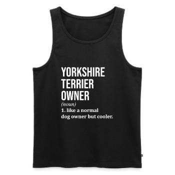 Yorkshire Terrier - Männer Premium Bio Tank Top - Schwarz - Vorne - AI Model Male 178 light (178cm)