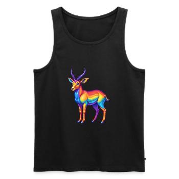 Impala Bunte Kawaii Cartoon Figur Clipart - Männer Premium Bio Tank Top - Schwarz - Vorne - Michal (187cm)