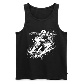Snowboarders - Débardeur bio Premium Homme - noir - Devant - AI Model Male 178 light (178cm)