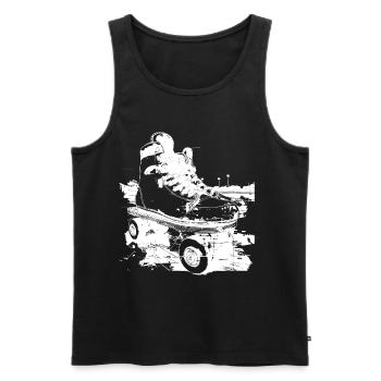 Graphique Patins à roulettes - Débardeur bio Premium Homme - noir - Devant - AI Model Male 178 light (178cm)
