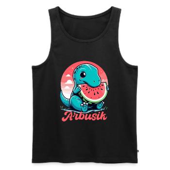 Mignon T-Rex Pastèque Arbusik Cadeau - Débardeur bio Premium Homme - noir - Devant - Michal (187cm)
