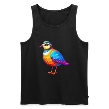 Regenpfeifer Bunte Kawaii Cartoon Figur Vogel - Männer Premium Bio Tank Top - Schwarz - Vorne - Michal (187cm)