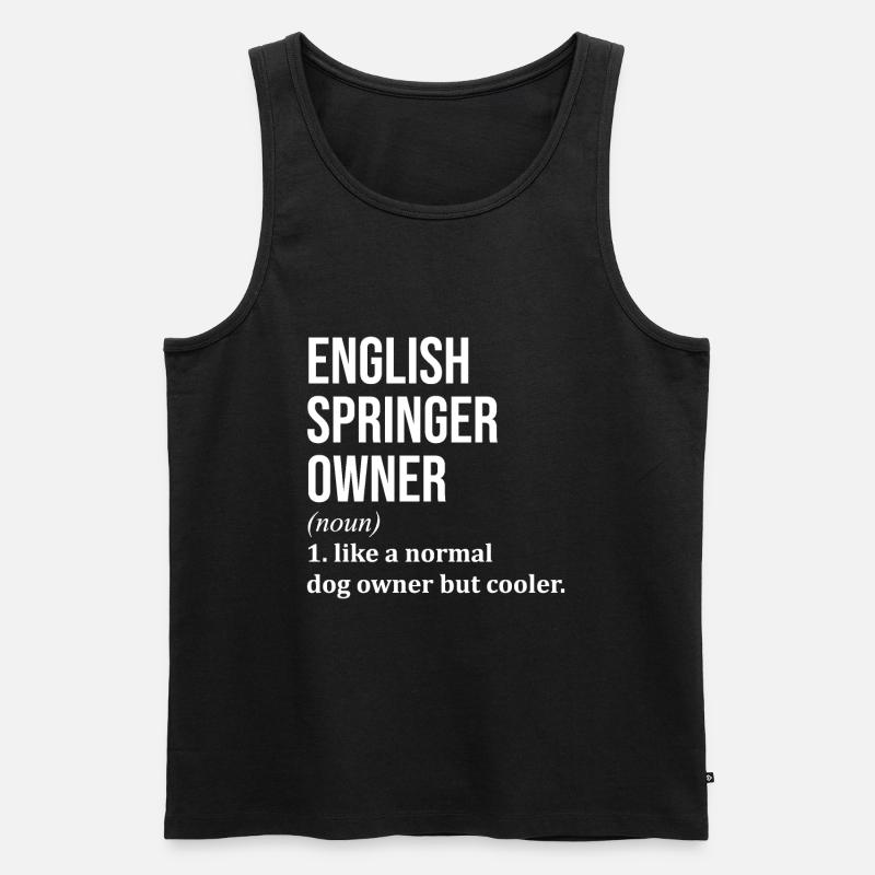 English Springer - Männer Premium Bio Tank Top - Schwarz