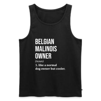 Belgischer Malinois - Männer Premium Bio Tank Top - Schwarz - Vorne - AI Model Male 178 light (178cm)