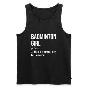 Badminton Badminton Badminton - Débardeur bio Premium Homme - noir - Devant - AI Model Male 178 light (178cm)