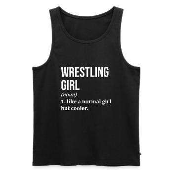 Wrestling Wrestling Wrestling - Men's Premium Organic Tank Top - black - Front - AI Model Male 178 light (178cm)