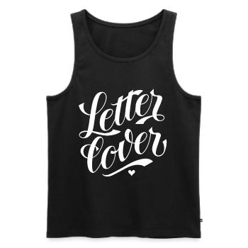 Letterlover - Designed by KissingLetters - Männer Premium Bio Tank Top - Schwarz - Vorne - Michal (187cm)