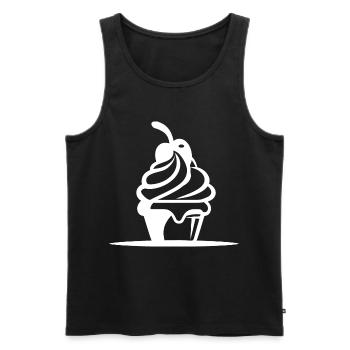 Speiseeis Grafik - Männer Premium Bio Tank Top - Schwarz - Vorne - AI Model Male 178 light (178cm)