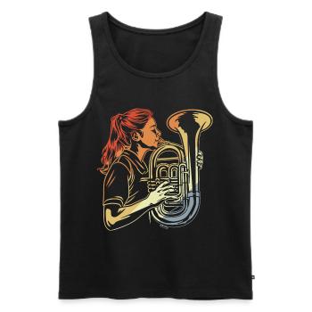 Joueurs de tuba - Débardeur bio Premium Homme - noir - Devant - Michal (187cm)