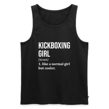 Kickboxing - Men's Premium Organic Tank Top - black - Front - AI Model Male 178 light (178cm)