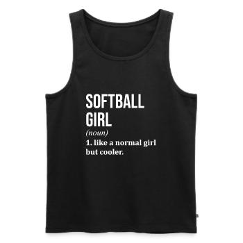 softball - Débardeur bio Premium Homme - noir - Devant - AI Model Male 178 light (178cm)
